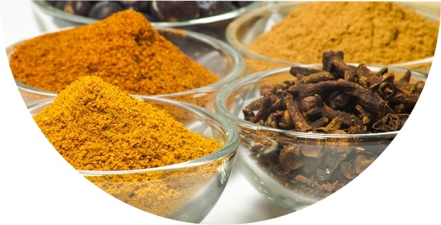bowl shaped photo of powdered spices